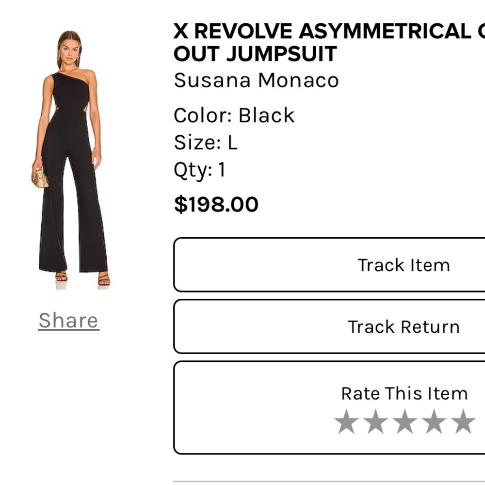 black jumpsuit size large
